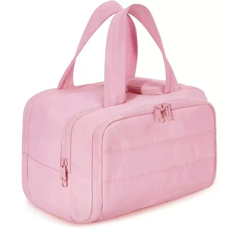 Large Capacity Travel Makeup Bag With Compartments - BAGS