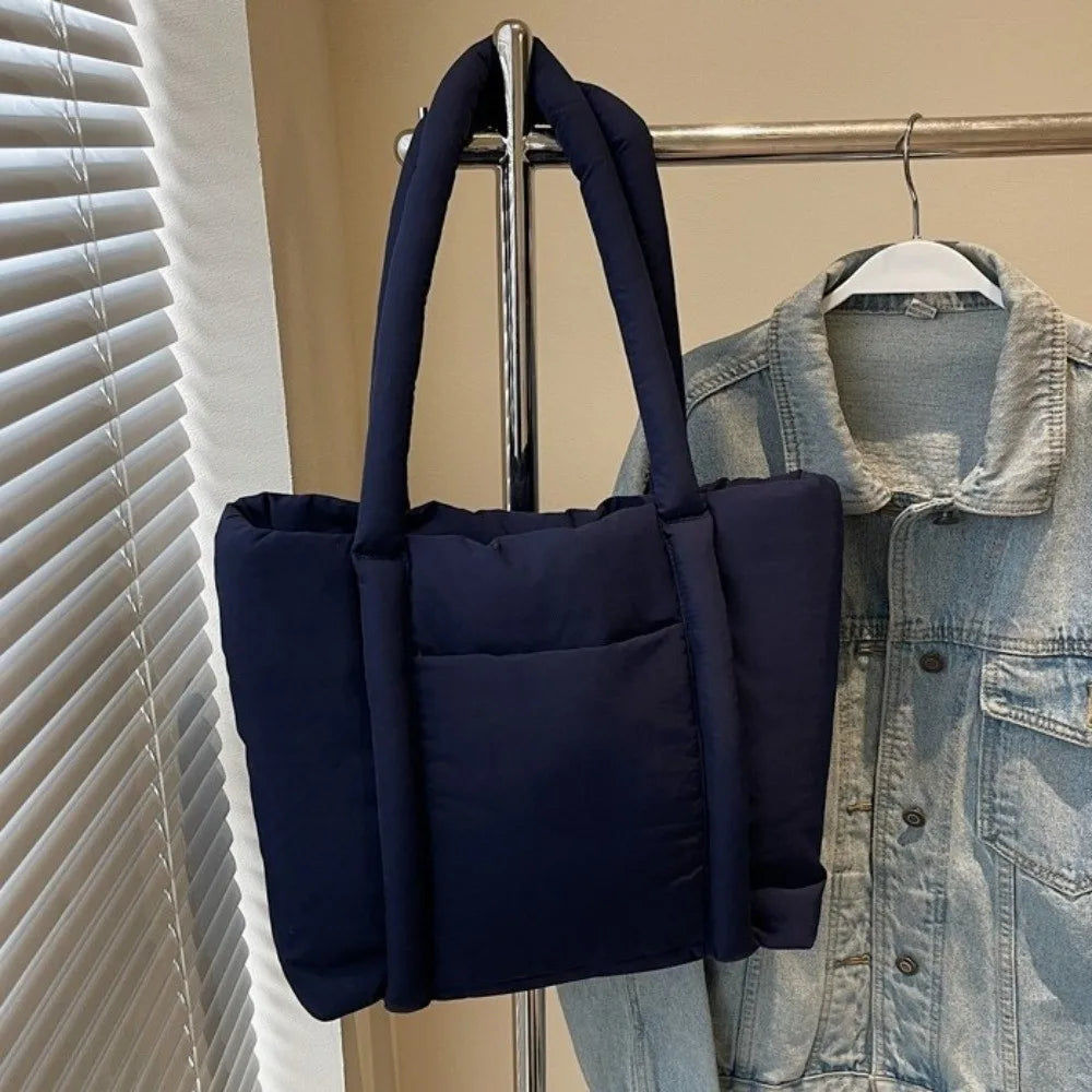 Large Capacity Nylon Shoulder Tote Bag - BAGS