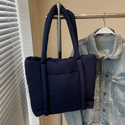 Large Capacity Nylon Shoulder Tote Bag - BAGS