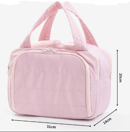 Large Capacity Travel Makeup Bag With Compartments - BAGS